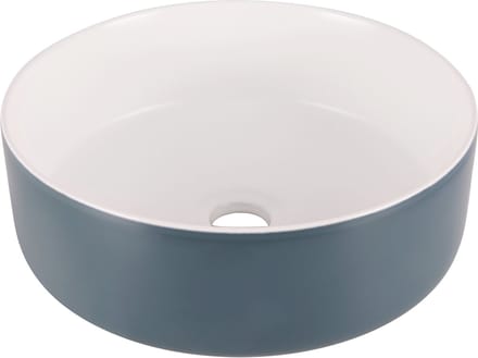 Differnz Waskom Mira - Keramiek - Rond - Grijs/wit - 36cm