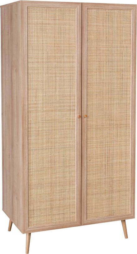 sweeek - Kledingkast met 2 deuren hangruimte en plank 90cm - bohème