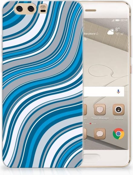Huawei P10 Plus TPU bumper Waves Blue