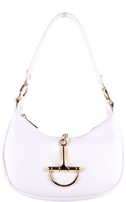 Giuliano Lederen handtas Gitte - Made in Italy - Wit