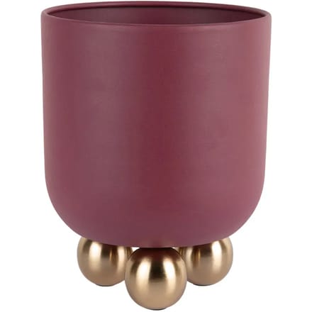 Present Time Bloempot Estilo Small - Rood - 18.5x18.5x23cm - Modern