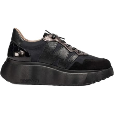 Wonders Roma 31 - dames sneaker - Zwart - maat 42 (EU) 9 (UK)