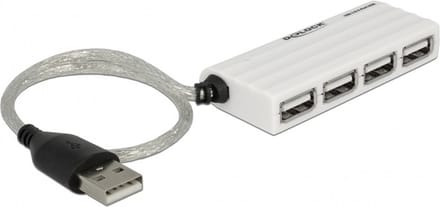 Delock - 4-Poorts USB 2.0 Hub - Wit