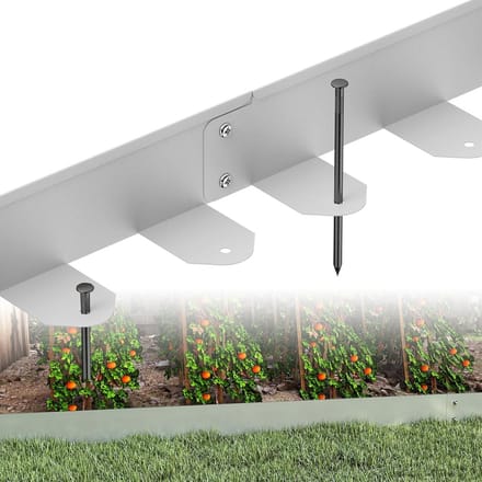Flexibele Metalen Gazonrand Set - 5 Stuks Borderrand voor Tuin en Bloemperken
