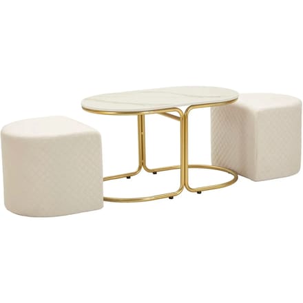 Salontafel Relax Coffee Table With 2 Stool 79×45×44 cm