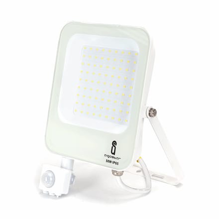 Buitenlamp wit met IR bewegingssensor | LED 50W~4700Lm=500W schijnwerper | koelwit 4000K | waterdicht IP65