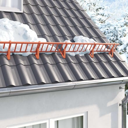 vidaXL - Dak - sneeuwbeschermer - Rood - 100 - x - 2,5 - x - 20 - cm - Staal