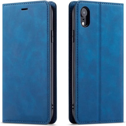 Geschikt voor Apple iPhone XR Bookcase | Blauw | Pasjeshouder | Portemonnee hoesje