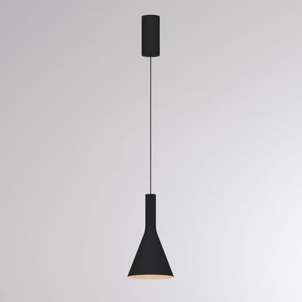 Molto Luce LED hanglamp LORA I, zwart, Ø 15 cm, dimbaar, 40°, CCT