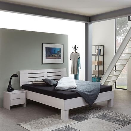 Bed Box Wonen Massief beuken houten bed Boergas Basic 140x200 cm Natuur gelakt