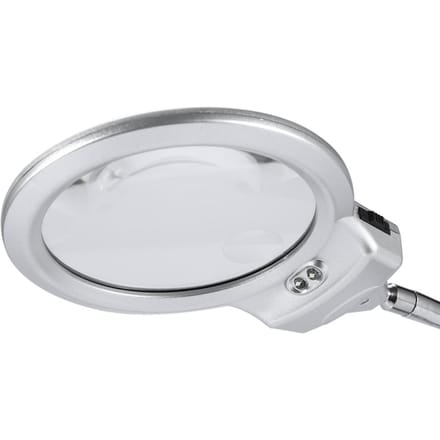 Grote lens tafellamp, verlicht vergrootglas, vergrootglas met LED-lichtklem