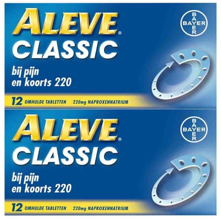 Aleve Classic 220 - 2 x 12 tabletten - Voordeelverpakking
