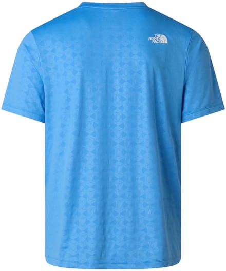 The north face 24/7 pentadome embossed t-shirt in de kleur blauw.