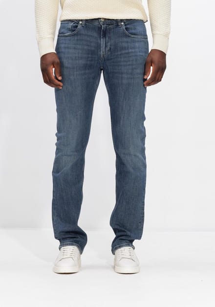 7 For All Mankind Straight Jeans Heren - Broek - Blauw - Maat 32
