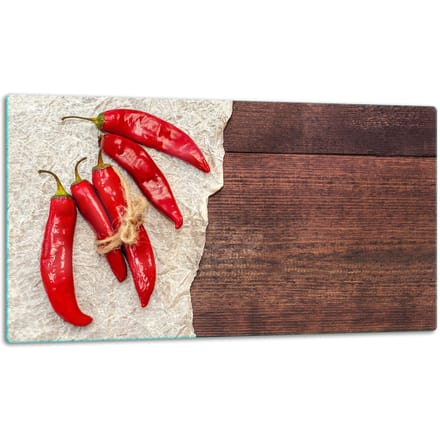 TMK ArtDeko - Snijplank - Glas - 52x30 cm - Paprika