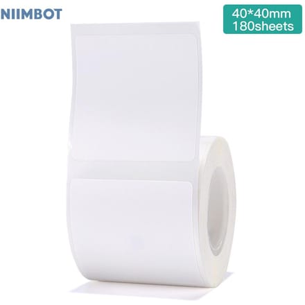 Niimbot Wit Blanco Thermisch Printpapier Rol Barcode Prijs Maat Naam Labelpapier Waterdicht 40x40mm (180 sheets)