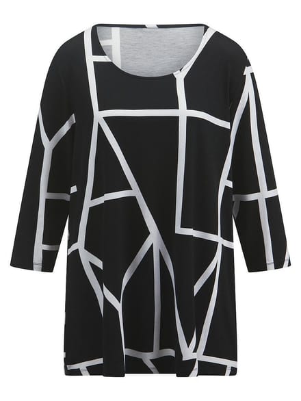 Shirt ronde hals Van Emilia Lay zwart