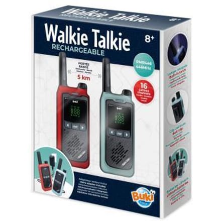 Buki - WalkieTalkie - Oplaadbare Batterij - bereik 5km
