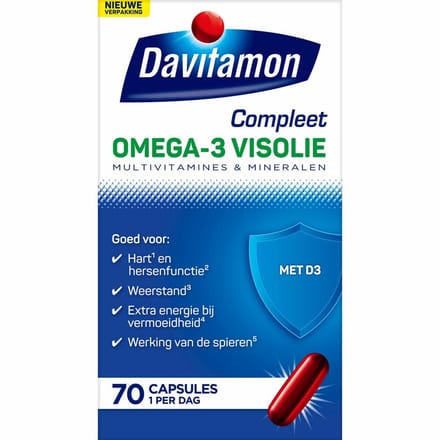Davitamon - Compleet Omega-3 Visolie - 4 x 70 capsules - Voordeelverpakking