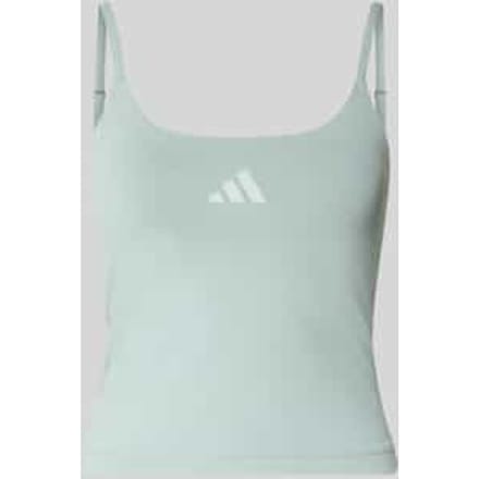 Slim fit sport top met labelprint