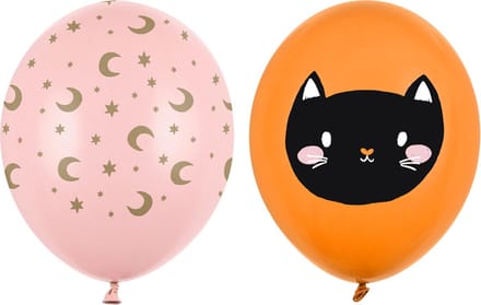 Partydeco - Ballonnen Halloween Cats (50 stuks) - 30 cm