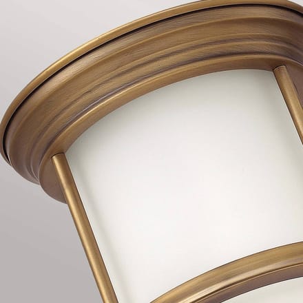 Hinkley LED Plafond Badkamerlamp Hadrian | 1X E27 Max 60W | IP44 | Dimbaar | Brushed Bronze