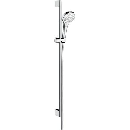 Hansgrohe Croma select s Multi glijstangset - met Croma - select S Multi - handdouche - ecosmart - 90cm - met isiflex B - doucheslang - 160cm wit/chroom - wit chroom
