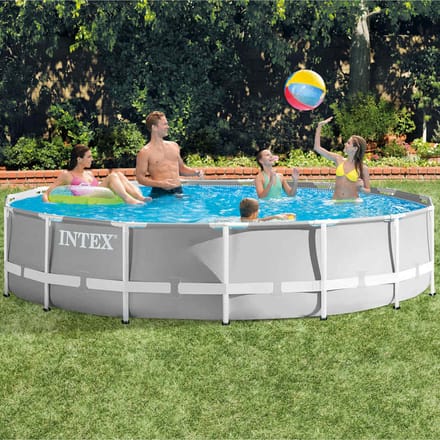 Intex Prism Frame Opzetzwembad Set - Ø 457 x 107 cm met filterpomp