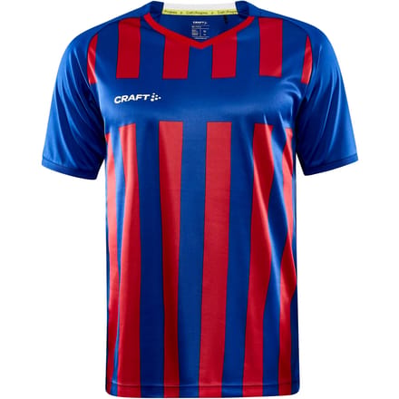 Craft Progress 2.0 Stripe Shirt Korte Mouw Heren - Royal / Rood | Maat: S