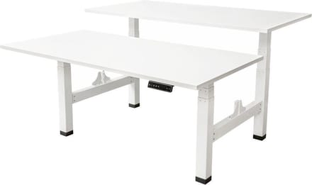 IVOL Elektrisch verstelbaar duo bureau 140x80 cm Two dual motor - Wit