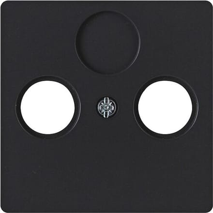 Kopp Afdekplaat coax - mat zwart - tijdloos design - duurzaam materiaal