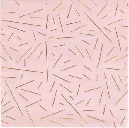 Wegwerp servetten - Gouden strepen - My Little Day - 16 stuks - 16cm