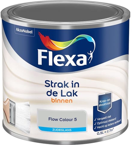 Flexa - Strak In De Lak Binnenlak Zijdeglans - Flow Colour 5 - Mengverf - 500 Ml