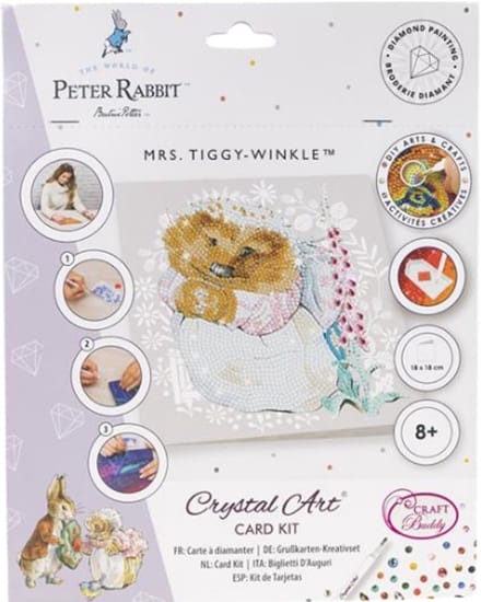 Crystal Card kit ® Mrs. Tiggy-Winkle (partial) 18 x 18 cm.