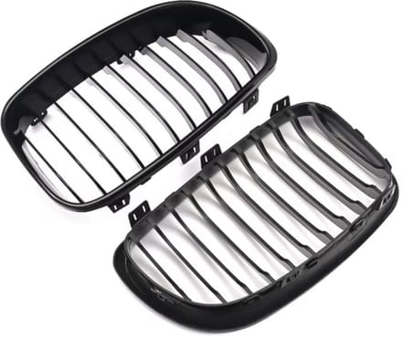 Niergrille Ravino - Front Niergrille - Voor BMW 1 Serie E81/E82/E87/E88 LCI (2008-2013) - Gloss Black - Auto accessoires
