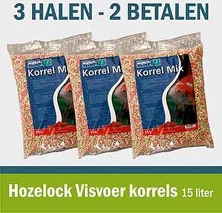 Hozelock Visvoer korrels 15 liter (3 halen - 2 betalen)