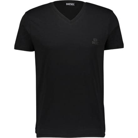 Diesel tonaal logo V-hals zwart T-shirt