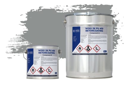 Wixx 2K PU 450 Betoncoating - 10L - RAL 7042 | Verkeersgrijs A