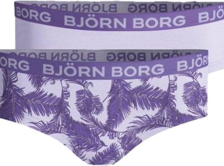 Björn Borg - Meisjes - Palmprint Hipster 2-Pack - Multicolour/Paars - Maat 110-116