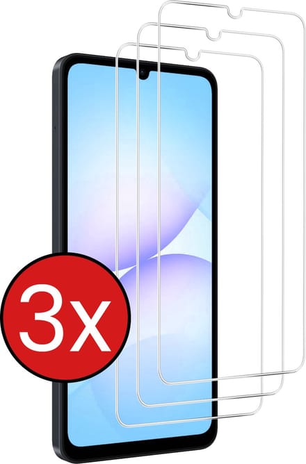 Screenprotector - 3 Stuks - Geschikt voor Samsung Galaxy A07 - Extra Sterk - Beschermglas - Gehard Glas - Tempered Glass - Screen Protector