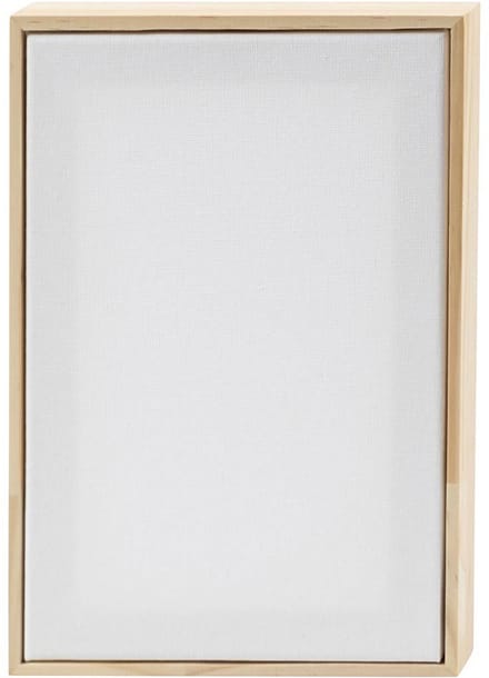 Creativ Company canvas schilderdoek met lijst 15,8x23,8 cm wit 10 stuks.