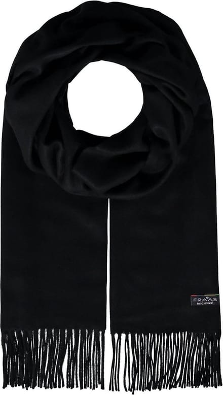 FRAAS Sjaal Pure Polyacrylic Scarf Black Zwart