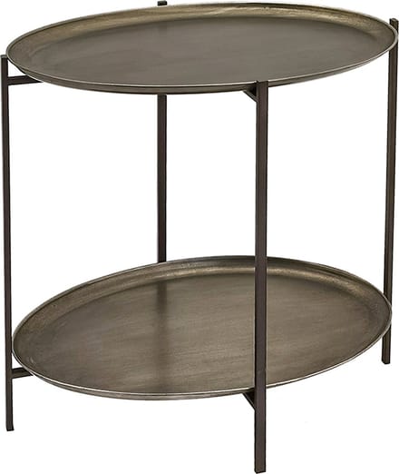 Clayre & Eef Bijzettafel 65x45x61 cm Bruin Ijzer