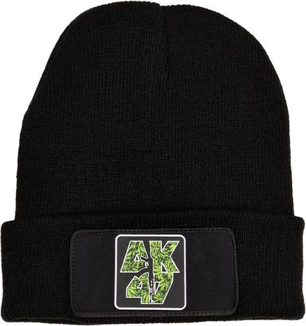Lauren Rose - Cuffed Beanie - AK47 Patch - Muts - 420 Collection - Zwart