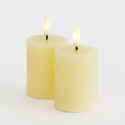 Sirius - Sirius Sille Mini LED kaars 2st Ø5xH6.5cm - Pale Yellow - Licht Geel