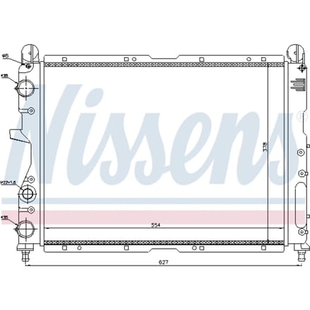Radiator, motorkoeling NISSENS 61869