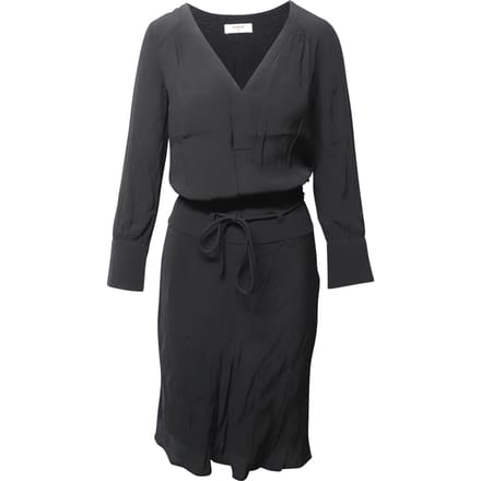 Ba&sh midi-jurk met lange mouwen in zwarte viscose