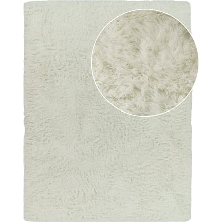 Hoogpolig tapijt Silvana wit 80x150 cm