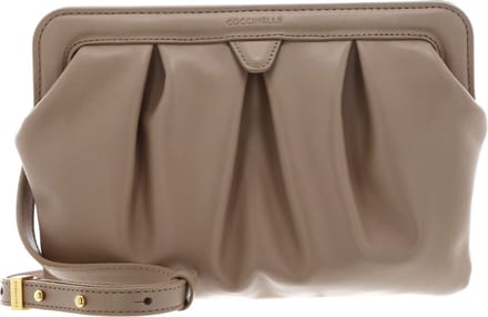 COCCINELLE Leren Schoudertas Diletta Handbag Smooth Calf Leather Soft Toasted Beige