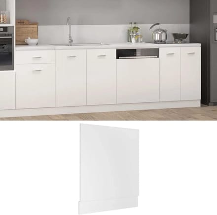 Vaatwasserpaneel Bewerkt Hout Wit 60 cm Keukenmeubel